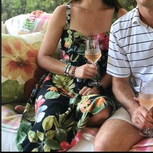 Mango tropical floral dress size small